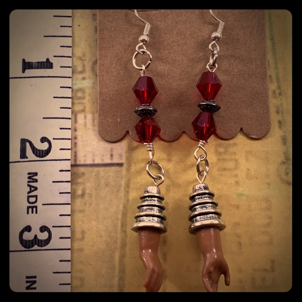 Handmade Doll Hands Earrings